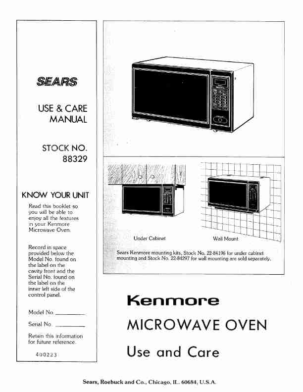 Kenmore Microwave Oven 88329-page_pdf